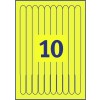 Printable wristbands, yellow  L4001-10 265 x 18 mm