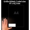 Kokovertailu käden kanssa, artikkeli: 4781-65, yksi arkki yleismerkintöjä, koko: 97 x 42,3 mm, väri: valkoinen?