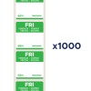 Irrotettavien Avery-tarrojen sarja, joissa on merkintä 'FRI' useilla kielillä, määränä 1000 kappaletta.