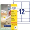 Pakkauksen kuva etikettiarkilla: Avery Zweckform yleisetiketit, irrotettavat, Tuote: L4743REV-25, Koko: 99,1 x 42,3 mm, Tulostuskelpoisuus: Mustesuihku, Lasertulostus mustavalko, Värilaser, Sisältö: 360 etikettiä / 30 arkkia, 12 etikettiä/arkki.