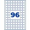 Sinisellä ääriviivalla piirretty pienten neliöiden ruudukko, jonka keskellä on suuri sininen numero 96?