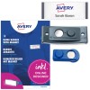 Pakkauskuvaus tarrapaperilla: Avery Zweckform, Artikkeli: POL30MA02-5DR, Magneettiset nimikyltit, Koko: 70 x 30 mm, Tulostuskelpoisuus: Väritulostin, Mustavalkolasertulostin, Mustesuihkutulostin, Sisältö: 5 kylttiä / 18 etikettikylttiä / 1 arkki, 18 korttia/arkki?